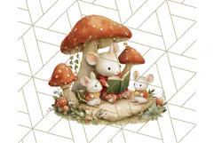 Acorn Village Clipart PNG, Fall Animal Png Product Image 2