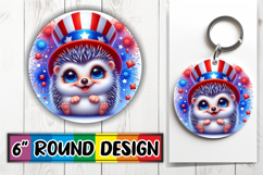 Whimsical Car Coaster Circle PNG, USA Animals Product Image 1