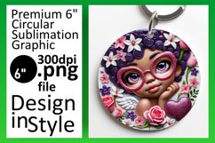 Lovely Round Design Car Coaster , 3D Cupid Product Image 1