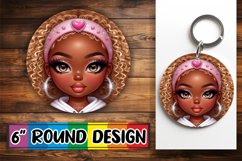 Timeless Keychain Circle Design, 3D Heart Product Image 1