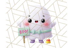 Kawaii Halloween Clipart Cute Kids and Candy Elements Png Product Image 2
