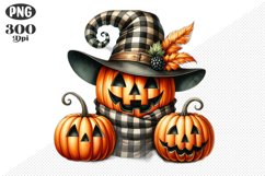 Halloween Pumpkin Sublimation - Clipart PNG Design Product Image 1