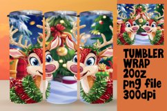 Sublimation Wrap Christmas Cartoon 20oz Tumbler Design Product Image 1