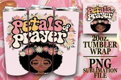 Dreamy vibes 20oz tumbler wrap, Praying Woman Product Image 1