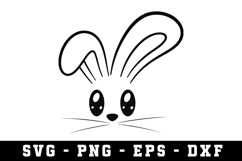 Bunny Ear &amp; Face SVG | SVG Cut files | Cricut Product Image 1