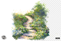 Wildflowers Pathway Clipart Product Image 1