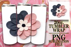 Floral Majesty 3D Sublimation Tumbler 20oz Product Image 1