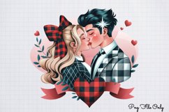 Red Black Glitter Plaid Clipart PNG Product Image 1