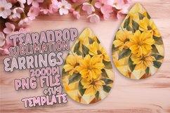 Colorful Floral Pattern - Teardrop Earring Design Product Image 1