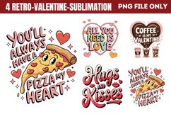 Retro Valentine Sublimation PNG Product Image 1