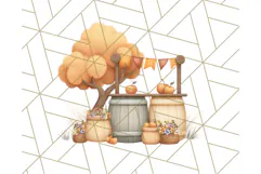 Woodland Apple Orchard Festival PNG Fall Clipart Product Image 2
