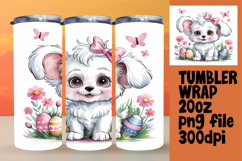 TRENDY 20oz Tumbler PNG Template , Cute Easter Product Image 1