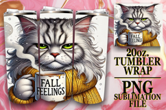 Playful Moments 20oz tumbler wrap, Grumpy Cat Product Image 1