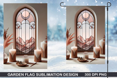 Garden Flag Sublimation| Christmas Garden Flag PNG Design Product Image 1