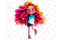 Teen Girl Clipart PNG, Fun Character Illustration Product Image 2