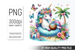 Summer Animals Clipart PNG Bundle, Tropical Summer Animals Product Image 9