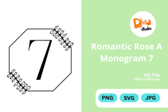 Romantic Rose Monogram Art Product Image 1