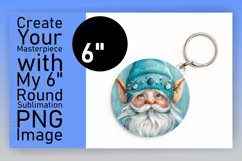 Enchanted Elegance: Gnome Round Design Watercolor Product Image 1