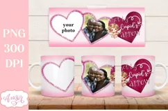Add Your Own Photos Mug Template PNG for Valentine's Day Product Image 1