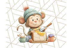 Cozy Safari Baking Animals PNG, Cute Jungle Kitchen Art Product Image 2