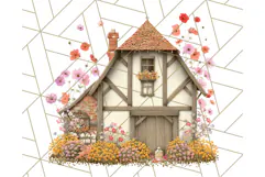 Vintage Cottagecore Barn PNG Clipart, Farmhouse Style Product Image 2