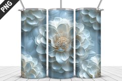 3D Flowers Tumbler Wrap | Sublimation Design | Tumble PNG Product Image 3