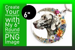 Contemporary Round Dog Sublimation Keychain Product Image 1