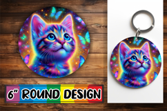 Luminous Ornaments Round Design PNG, Cat Product Image 1