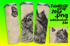 Purr-fectly Unique: Cat Lover&#039;s Sublimation Tumblers Product Image 1