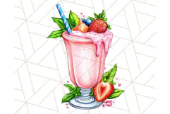 Pink Summer Clipart, Cute Beach Icons, Aesthetic PNG Product Image 2