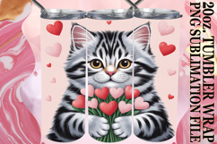 ENCHANTING ADVENTURES 20oz TUMBLER WRAP, Valentines Cat Product Image 1