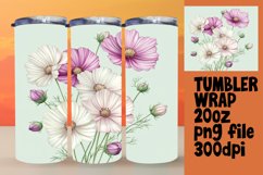Watercolor Tumbler Wrap Design for Sublimation 20oz Product Image 1