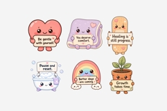 Mental Health Self Care Clipart PNG | Kawaii Affirmation Product Image 10