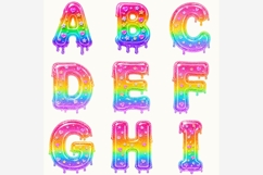 Jelly Gummy Alphabet PNG Bundle | 26 Rainbow Candy Letters Product Image 6