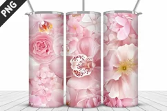 Flowers Tumbler Wrap | Sublimation Design | Tumble PNG Product Image 3