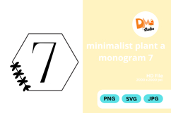 Minimalist Plant Monogram Product Image 1