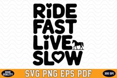 Ride Fast Live Slow SVG Design | SVG Cut files Product Image 1