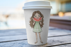 Whimsical Summer Girl &amp; Watermelon Clipart Product Image 5