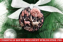 Christmas Round Ornament PNG | Santa | Sublimation | PNG Product Image 1