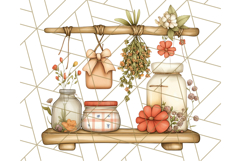 Cottagecore Apothecary PNG Clipart, Rustic Potions &amp; Herbs Product Image 2
