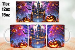 Halloween House Mug Wrap Sublimation 11oz, 12oz, 15oz Product Image 1