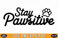 Stay Pawsitive SVG | Quotes | SVG Cut files Product Image 1
