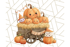 Creepy Carnival Halloween Clipart PNG with Hayride Art Product Image 2
