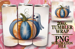 Uplifting Gift 20oz tumbler wrap, Pumpkin Watercolor Product Image 1