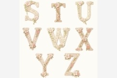 Floral Fabric Alphabet PNG Clipart Bundle, Vintage Product Image 3