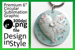 Mesmerizing Hearts: Round Ornament Sublimation Product Image 1