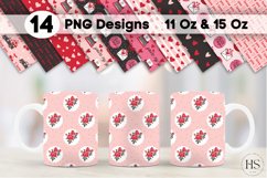 14 Valentine's Day Mug Sublimation Bundle, Mug Wrap Bundle Product Image 1