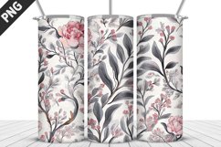Flowers Tumbler Wrap | Sublimation Design | Tumbler PNG Product Image 1
