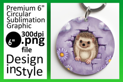Elegant Keychain Round Design PNG , Animals In Wall Product Image 1