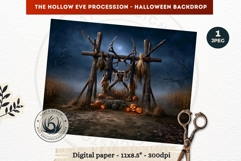 Gothic Halloween background - Hollow Eve Procession Backdrop Product Image 1